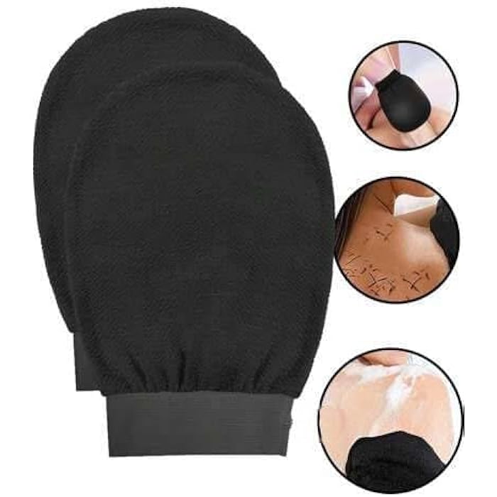 Exfoliating Glove for Body, Deep Exfoliating Mitt for Dead Skin Removal, Moroccan Bath Exfoliating Gloves for Shower or Bath, Reusable Body Scrub Glove for Smooth Skin (one size, 2, Count) - Image 4